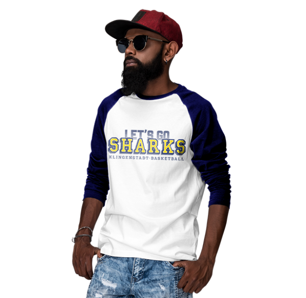 Longsleeve-Shirt (Raglan) | Let's go SHARKS